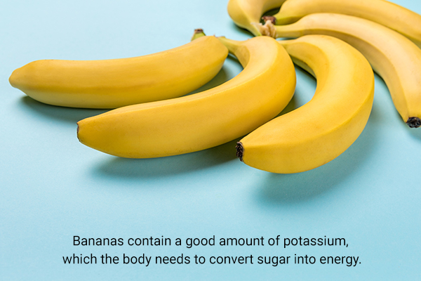 eating bananas can provide energy and reduce fatigue