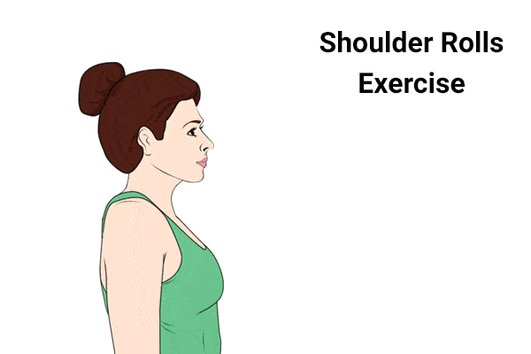 performing shoulder rolls can help reduce shoulder pain