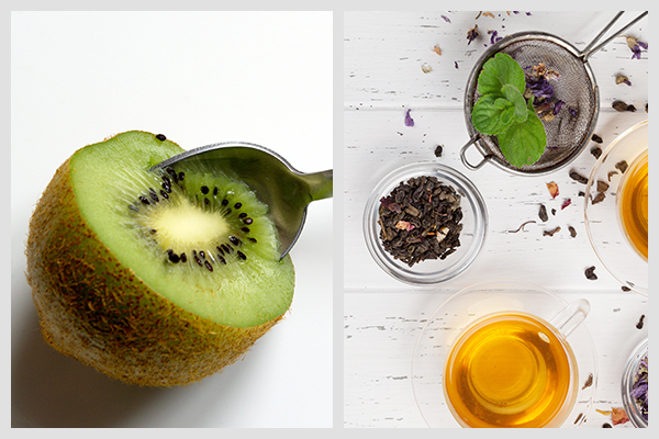eating kiwifruit and sipping on herbal teas can help promote better sleep