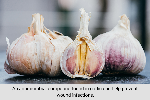 garlic application can help soothe minor cuts and grazes