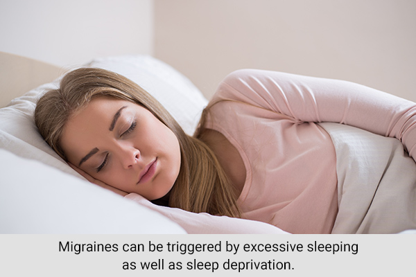 getting proper sleep can help prevent migraine symptoms