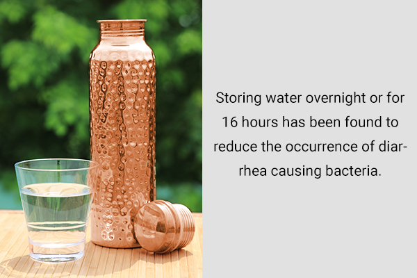 how long is it safe to store water in copper vessels?