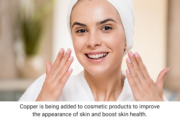 copper is being added to cosmetic products to aid skin health