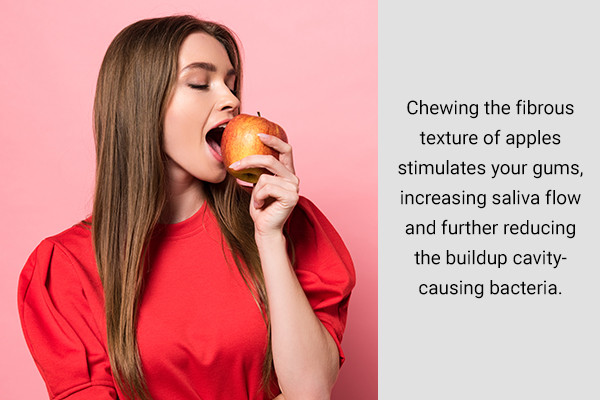 try to incorporate apple and citrus fruits in your diet to prevent cavities