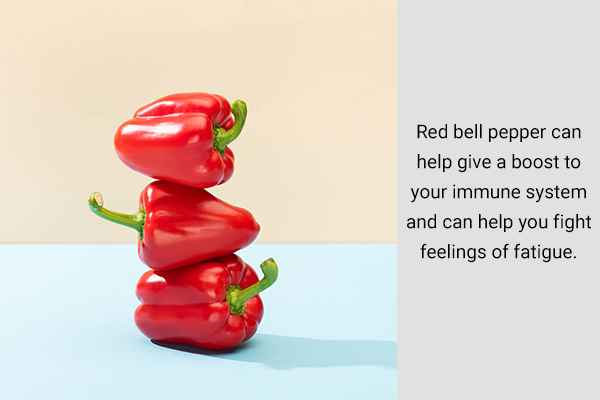 consuming red bell pepper can help you fight feelings of fatigue