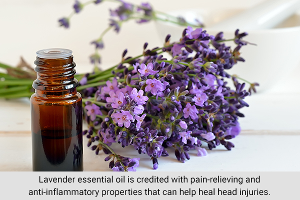 using lavender essential oil can help heal head bumps (goose egg)