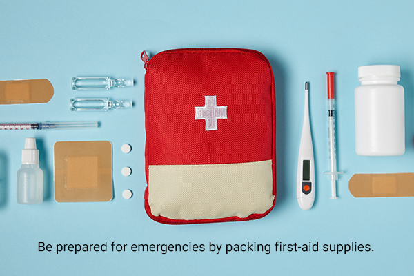 prior going in the wilderness one must be prepared by packing first-aid kits