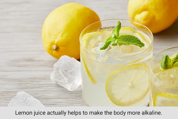 lemon juice can help reduce high uric acid levels