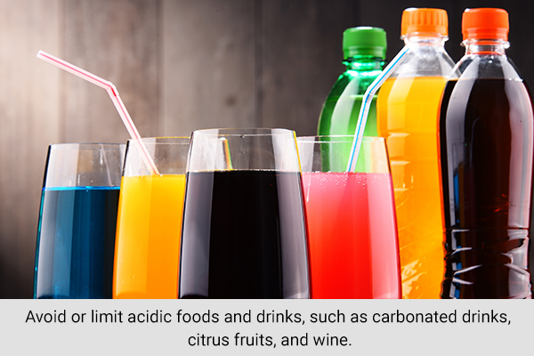 limiting the consumption of acidic foods can help prevent sensitive teeth
