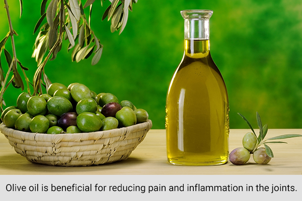 olive oil is beneficial for reducing pain and inflammation in the joints