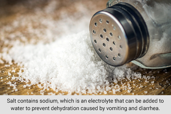 salt can help replenish lost electrolytes from gastroenteritis