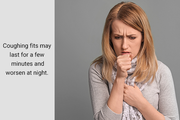 signs and symptoms indicative of whooping cough