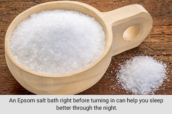 an Epsom salt bath can help calm the nerves and soothe the muscles