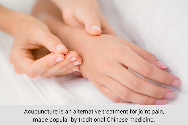 acupuncture is an alternative treatment option for joint pain