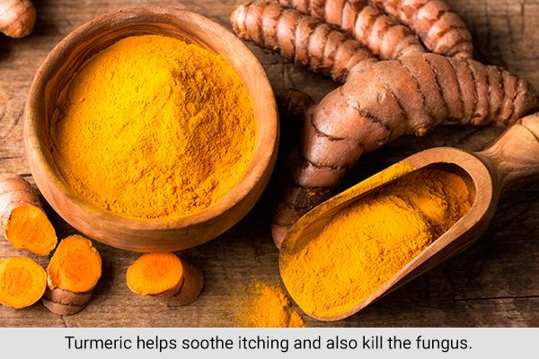 turmeric usage can help get rid of ringworm of the scalp