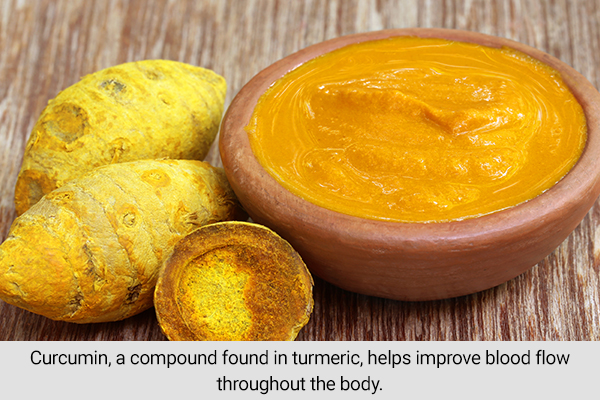 turmeric can improve blood flow and reduce numbness in hands and feet