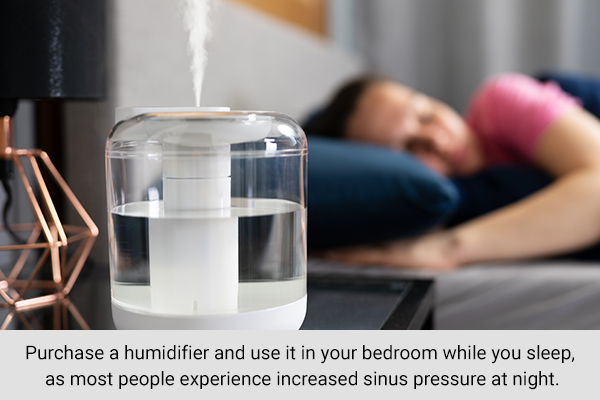 using a humidifier is a good option to relieve sinus headaches
