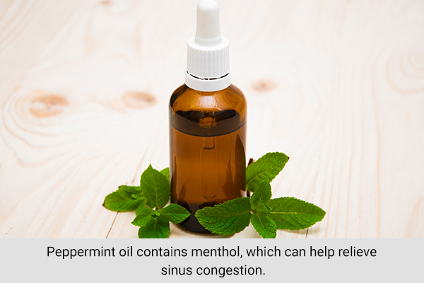 using peppermint oil can help relieve sinus congestion