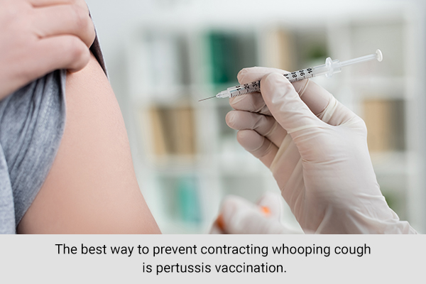 vaccination against pertussis (whooping cough)