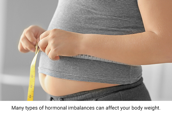 weigh gain is a common symptom of hormonal imbalance