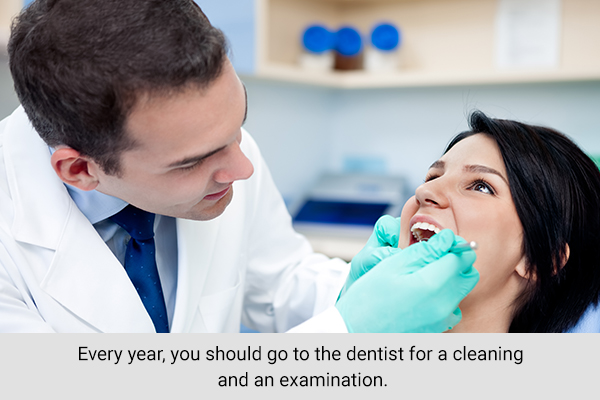 a yearly dental exam is must for women over 40 to check oral health