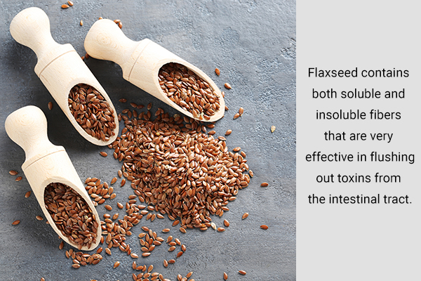 consuming flaxseeds can assist in body detoxification