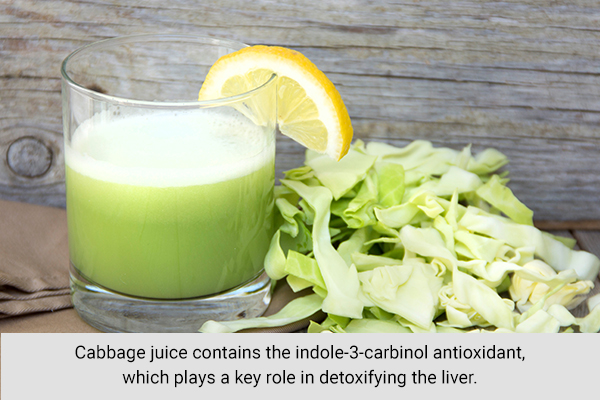 cabbage juice can help detoxify the liver