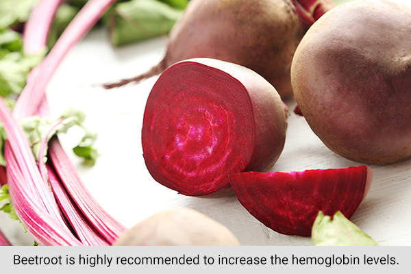 consuming beetroots can help boost your hemoglobin levels significantly