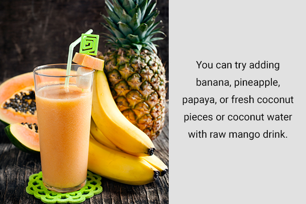 can you add other fruits to raw mango drink?