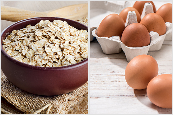 oats and eggs are an healthy option to eat when low on budget