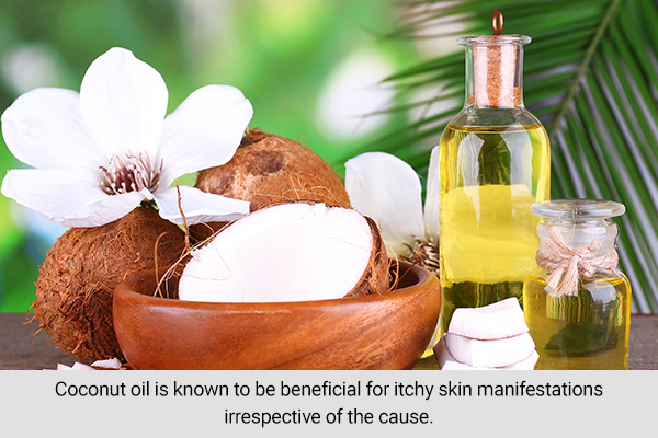 massage the affected area with coconut oil to soothe dengue rashes