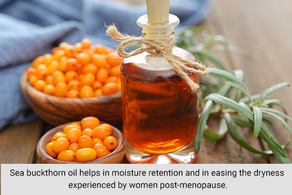 sea buckthorn oil can help relieve post-menopausal dryness