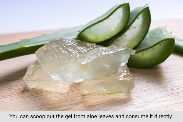 you can scoop out the aloe vera gel and consume it raw