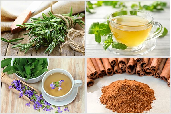rosemary, peppermint, sage, and cinnamon can help reduce bad odor