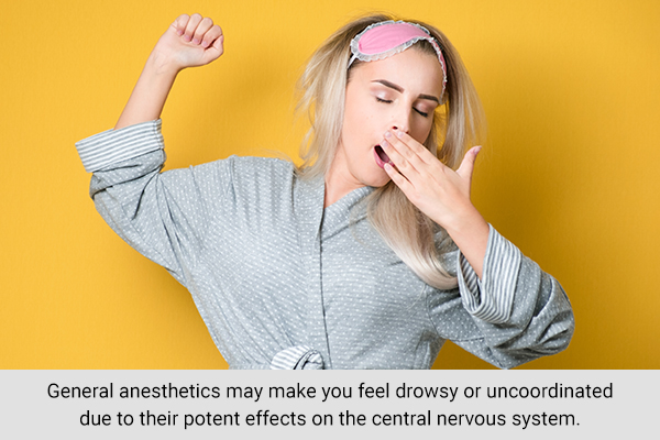 after undergoing general anesthesia one may suffer impaired coordination