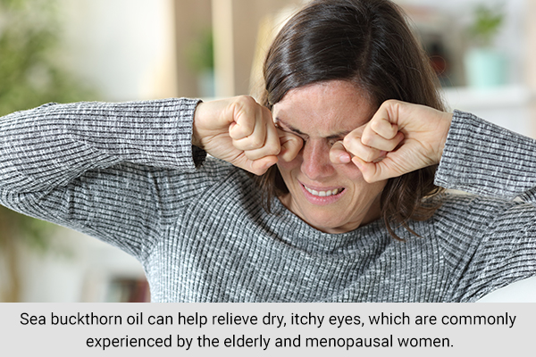 sea buckthorn oil can help lubricate your eyes