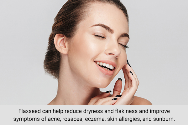 flaxseeds usage can help reduce skin discomfort and promote skin health