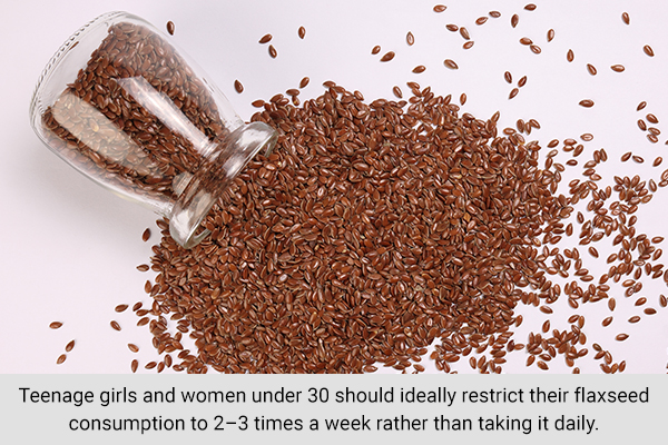 precautions to consider prior consuming flaxseeds
