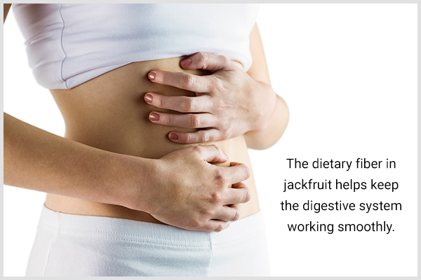 dietary fiber in jackfruit helps keep the digestive system healthy