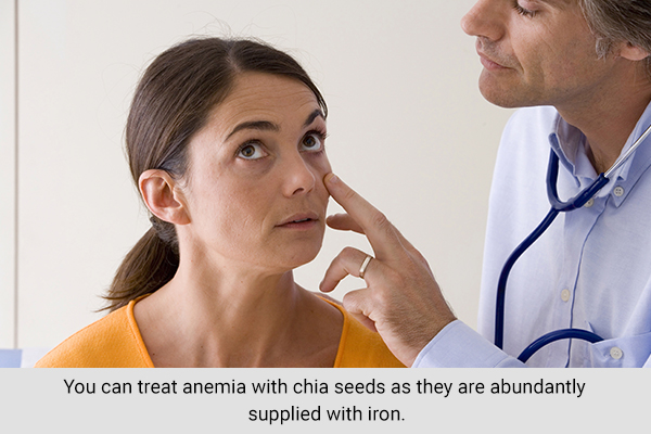 you can treat anemia by consuming chia seeds as they are replete with iron