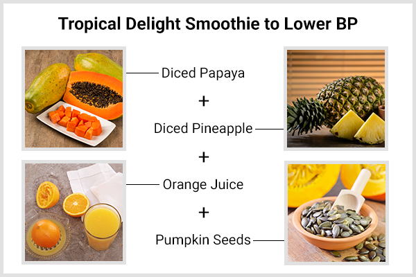 tropical delight smoothie to lower high blood pressure