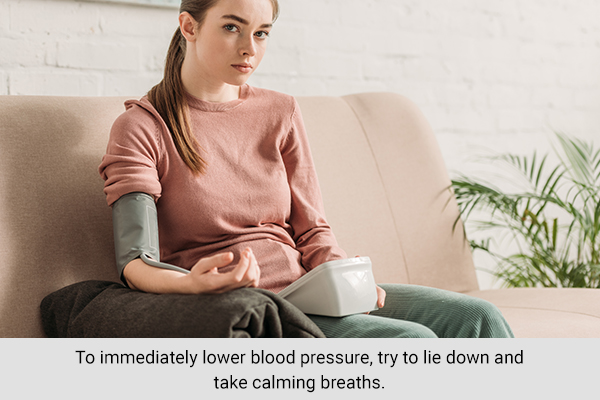 what you can do at home to immediately lower blood pressure?