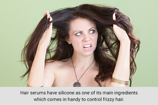 hair serums possess anti-frizz properties and helps reduce frizz