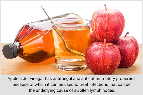 apple cider vinegar can help reduce swelling associated with lymph nodes