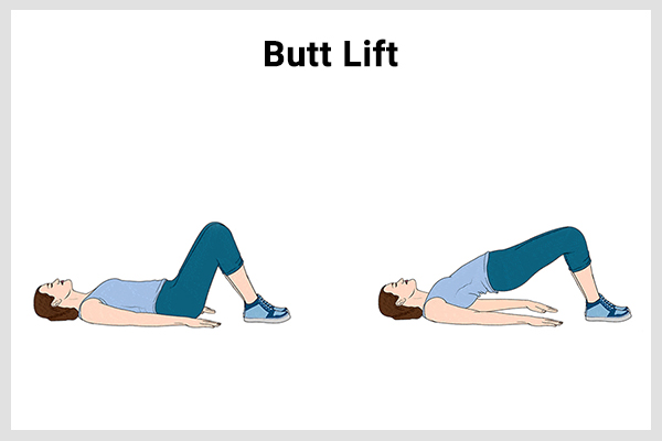 perform butt lifts to obtain bigger butt and wider hips
