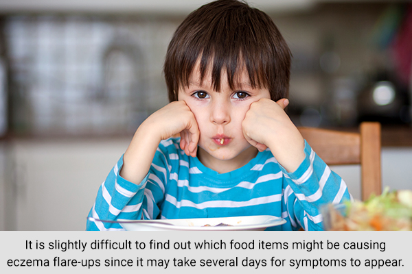 keep a check on the child's diet to look for any eczema allergens