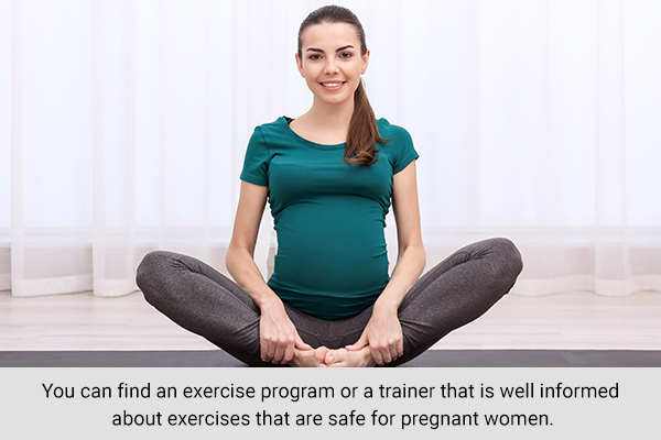 try doing pregnancy-safe exercises