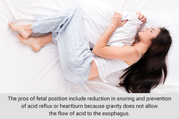 the pros and cons of sleeping in a fetal position