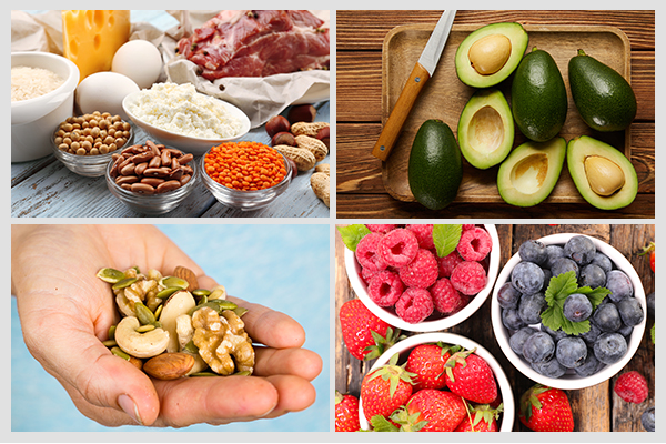 consume nuts and seeds, proteins, and low-sugar fruits when on keto diet