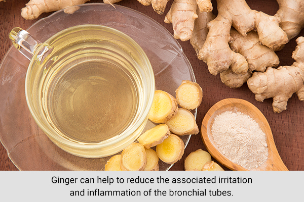 ginger is an effective natural remedy to treat bronchitis in children